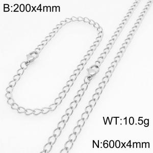 SS Jewelry Set(Most Men) - KS230133-Z