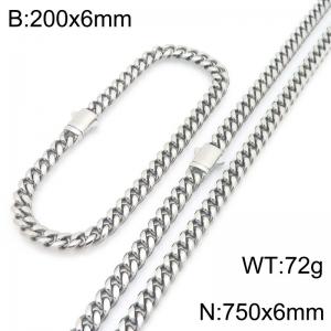 SS Jewelry Set(Most Men) - KS230868-ZLY