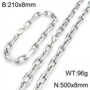 SS Jewelry Set(Most Men) - KS231101-Z