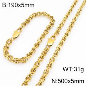 SS Jewelry Set(Most Men) - KS231807-Z