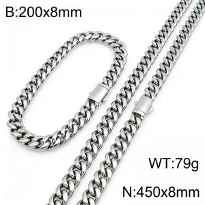 SS Jewelry Set(Most Men) - KS231877-ZLY