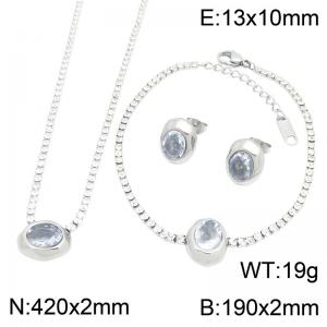 SS Jewelry Set(Most Women) - KS232678-HR
