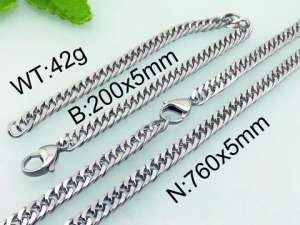 SS Jewelry Set(Most Men) - KS65070-Z