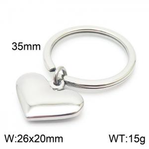 Stainless Steel Keychain Heart Pendant - KY1306-Z