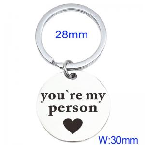 Stainless steel laser logo keychain - KY1454-Z
