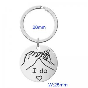 Stainless steel laser logo keychain - KY1461-ZZ