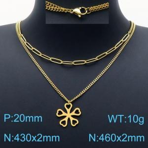 SS Gold-Plating Necklace - N201228-Z