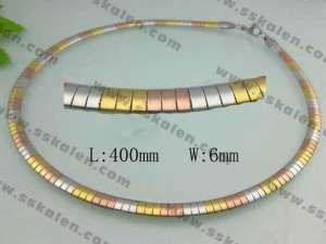 SS Gold-Plating Necklace  - KN11178-D