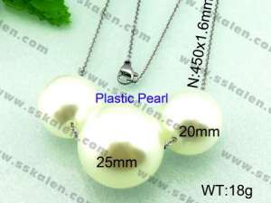 Plastic Necklace  - KN17315-Z