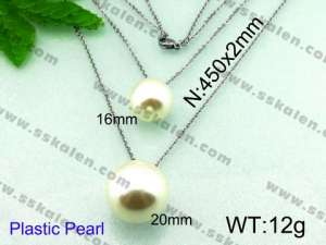 Plastic Necklace  - KN17319-Z