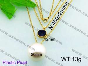 Plastic Necklace  - KN17574-Z