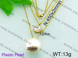 Plastic Necklace  - KN17575-Z