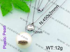 Plastic Necklace  - KN17577-Z