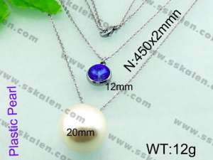 Plastic Necklace  - KN17580-Z