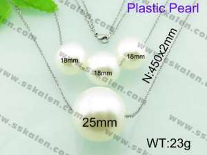 Plastic Necklace  - KN17915-Z