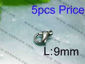 SS Lobster Clasp--9mm---5pcs Pirce - KRP100