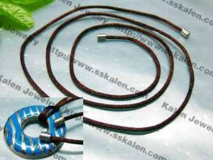 Stainless Steel Clasp with Fabric Cord--2.5mm - KN1039