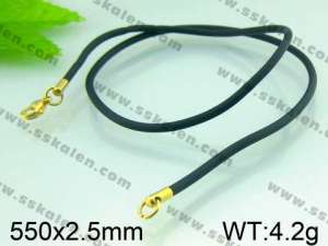 Stainless Steel Clasp with Rubber Cord - KN15122-Z