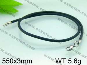  Stainless Steel Clasp with Rubber Cord - KN15125-Z