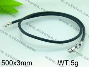 Stainless Steel Clasp with Rubber Cord - KN15126-Z