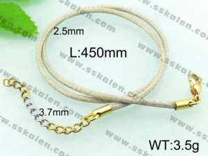  Stainless Steel Clasp with Fabric Cord - KN17842-Z
