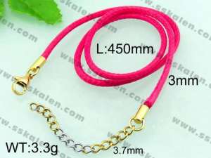 Stainless Steel Clasp with Fabric Cord - KN17854-Z