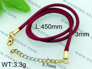 Stainless Steel Clasp with Fabric Cord - KN17858-Z