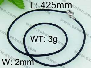 Stainless Steel Clasp with Rubber Cord - KN10431-Z