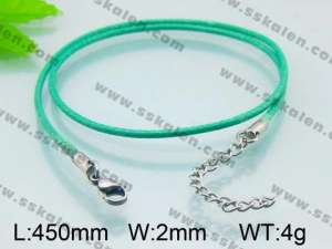 Stainless Steel Clasp with Fabric Cord - KN15921-Z