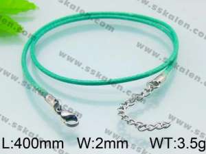 Stainless Steel Clasp with Fabric Cord - KN15922-Z