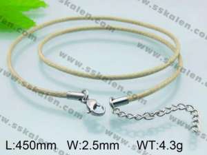 Stainless Steel Clasp with Fabric Cord - KN15923-Z