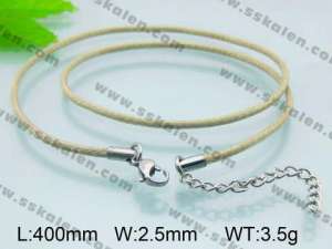 Stainless Steel Clasp with Fabric Cord - KN15924-Z