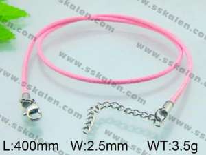 Stainless Steel Clasp with Fabric Cord - KN15928-Z