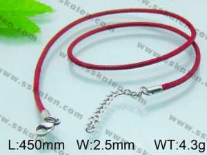 Stainless Steel Clasp with Fabric Cord - KN15935-Z