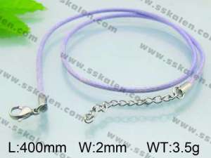Stainless Steel Clasp with Fabric Cord - KN15938-Z