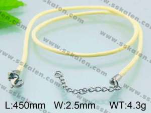 Stainless Steel Clasp with Fabric Cord - KN15939-Z