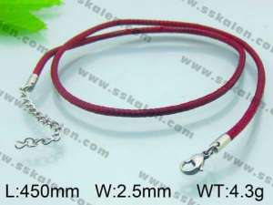  Stainless Steel Clasp with Fabric Cord - KN15945-Z