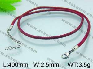  Stainless Steel Clasp with Fabric Cord - KN15946-Z