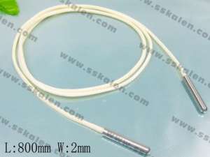 Stainless Steel Clasp with Fabric Cord--2mm  - KN4090-Z