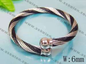 Stainless Steel Black-plating Bangle - KB20321-T