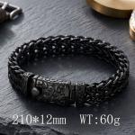 Men's stainless steel cast bracelet fashion jewelry black plating bracelet - KB213457-KJX