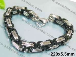 Stainless Steel Black-plating Bracelet  - KB25464-H