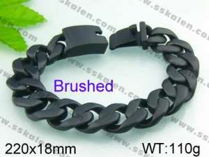 Stainless Steel Black-plating Bracelet  - KB43727-D