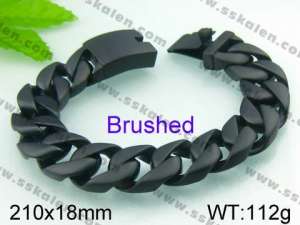Stainless Steel Black-plating Bracelet  - KB43730-D