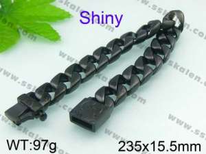 Stainless Steel Black-plating Bracelet  - KB43949-D