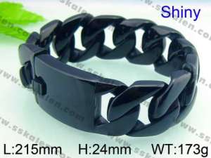 Stainless Steel Black-plating Bracelet  - KB49335-D