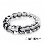 High Polished Arrow Shaped Bracelet Men 22cm Stainless Steel Bike Chain Bilezik Boho Male Jewellry Accessories - KB112529-BD-210