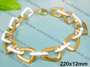 Stainless steel with Ceramic Bracelet - KB25130-W