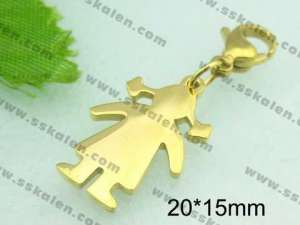 Stainless Steel Charms with Lobster  - KRP764-Z