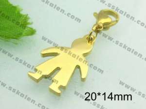 Stainless Steel Charms with Lobster  - KRP768-Z